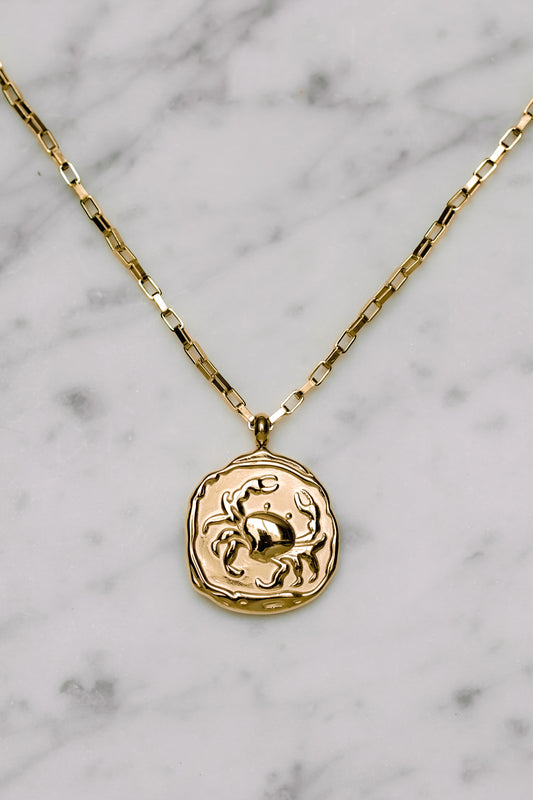 Zodiac Coin Pendant Necklace